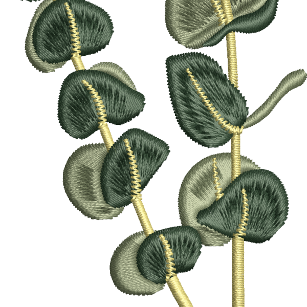 Leaf embroidery design 34f