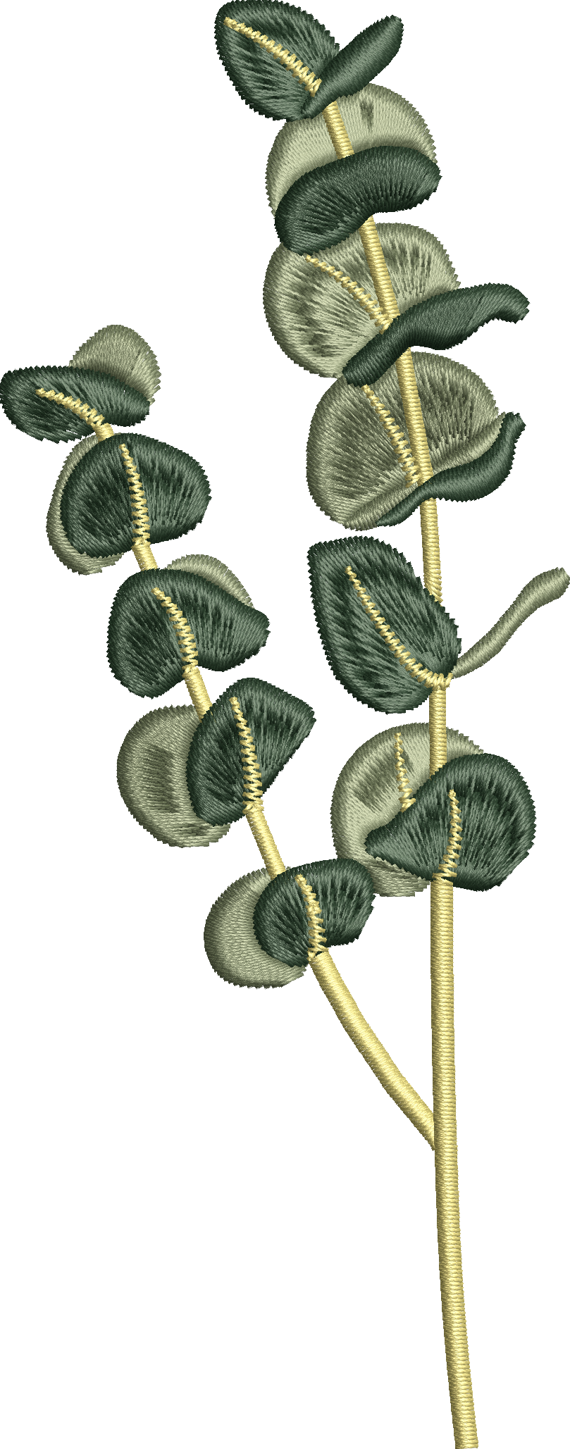 Leaf embroidery design 34f
