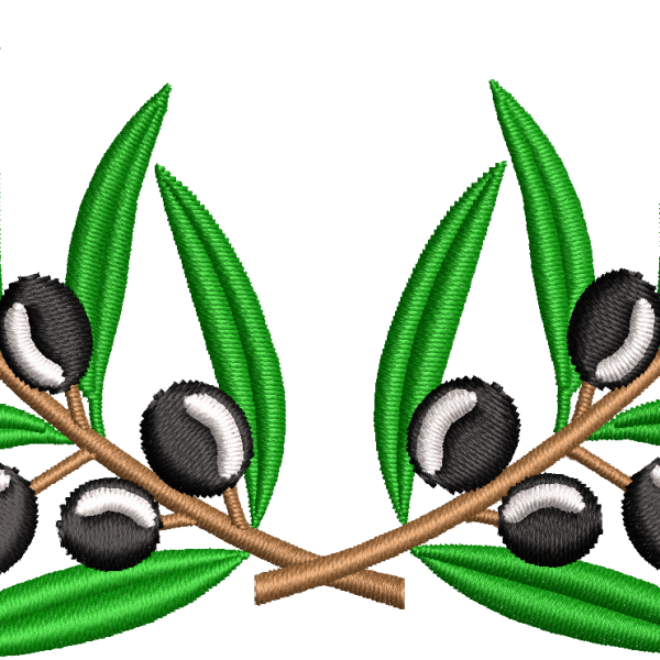 Olive branch embroidery design 1f