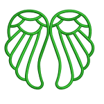 Design de bordado com tema de asas - KANAT15F
