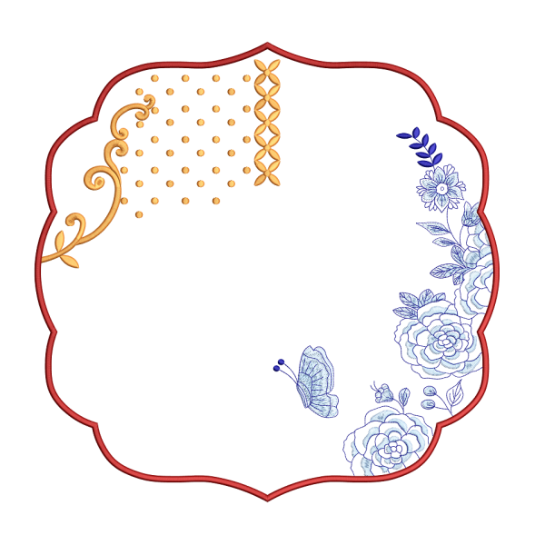 Flowered Napkin 147f