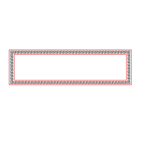 Geometrik Desenli Modern Runner Kenarlık Nakış Tasarımı 3f