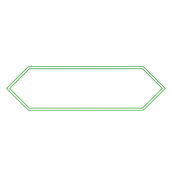 Hexagonal Shape Modern Runner Border Embroidery Design 4f